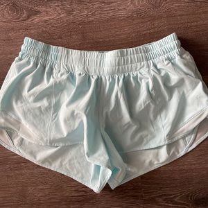 LuluLemon Hotty Hot shorts- light blue - Size 10